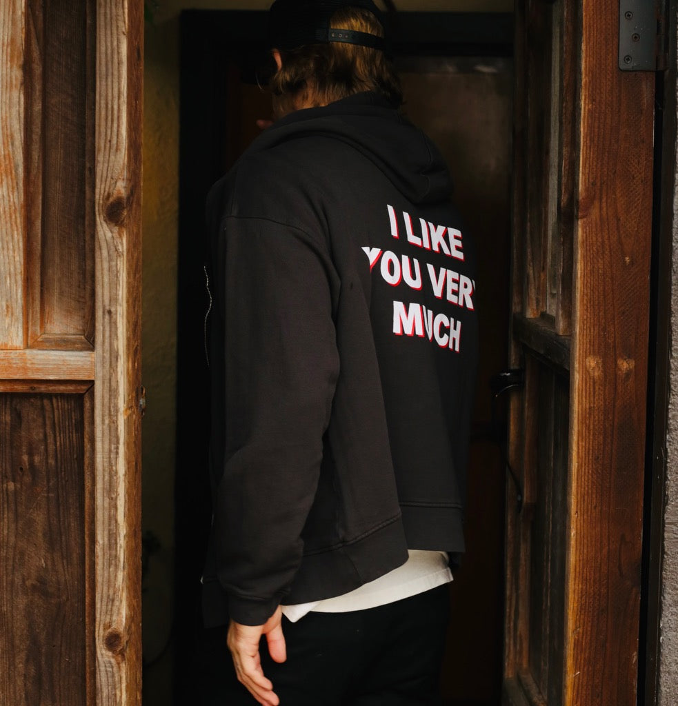 I Like You Very Much Zip-Front Hoodie Unisex