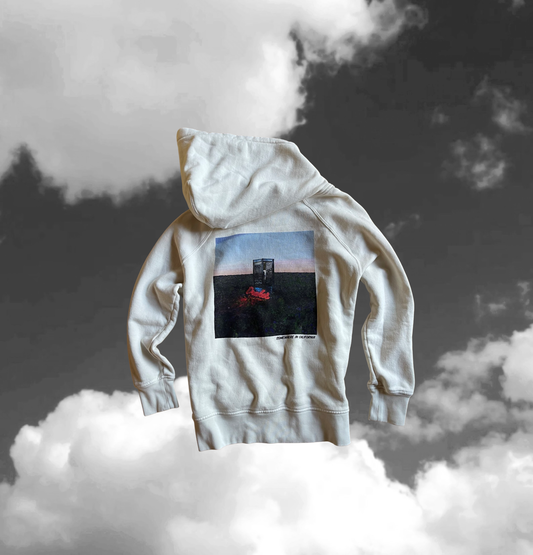 ☀️ SAMPLE SALE-  Fitted Pullover Hoodie for Her / Phone booth Logo in Ghost