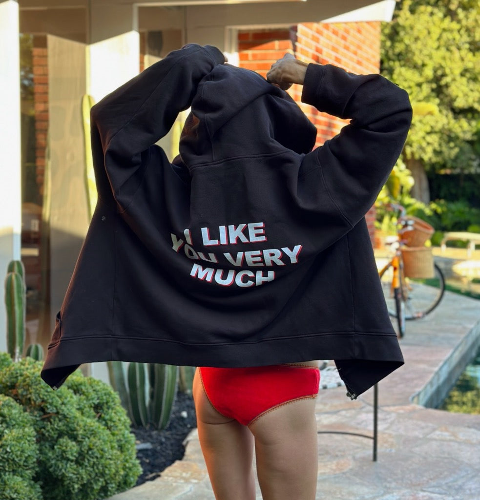 I Like You Very Much Zip-Front Hoodie Unisex