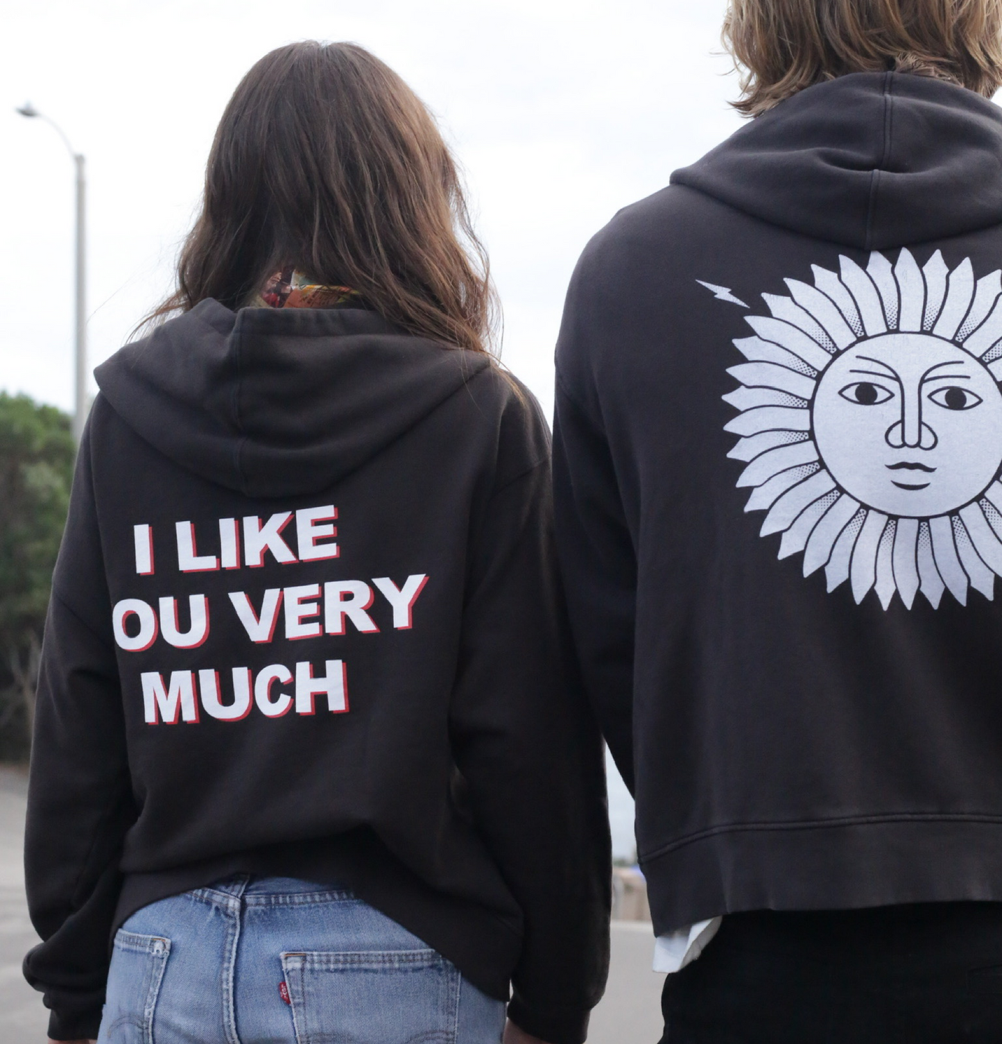 ☀️ SAMPLE SALE- I LIKE YOU VERY MUCH Unisex Zip Front Hoodie in Vinyl